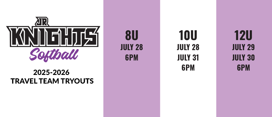 Tryouts at our Home Fields, Register Now!